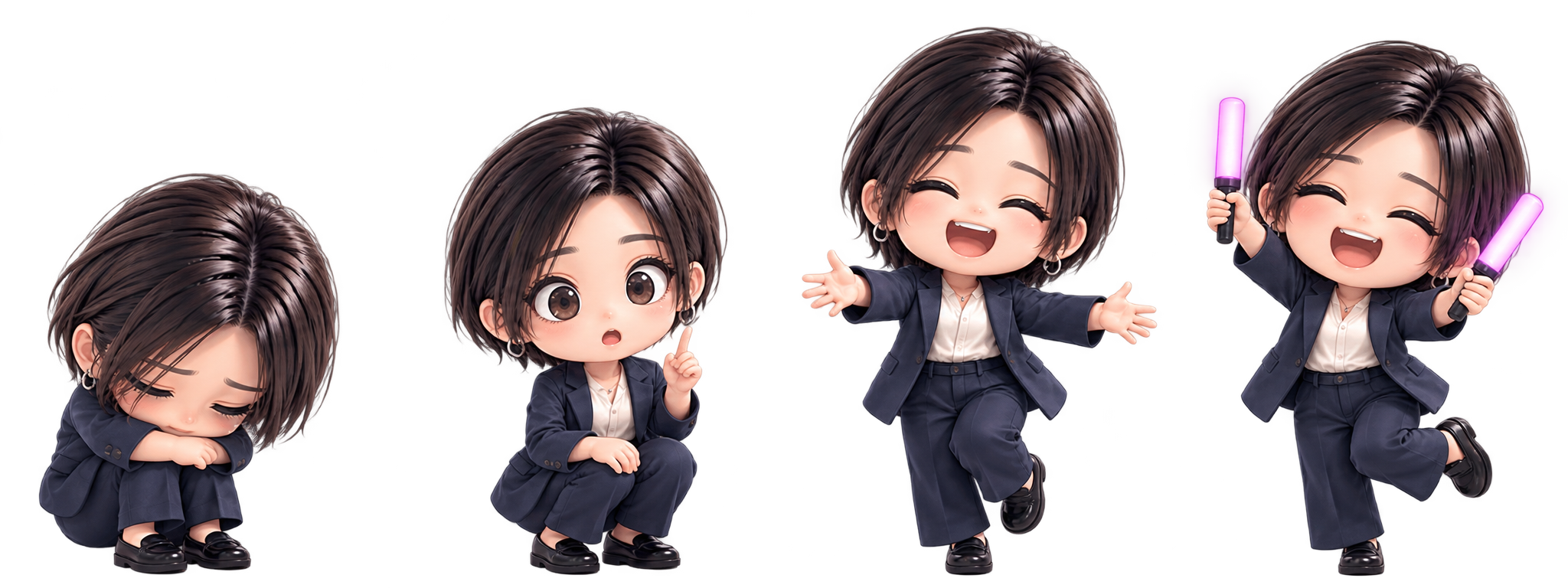 少しうつむいて落ち込むアキのキャラクター